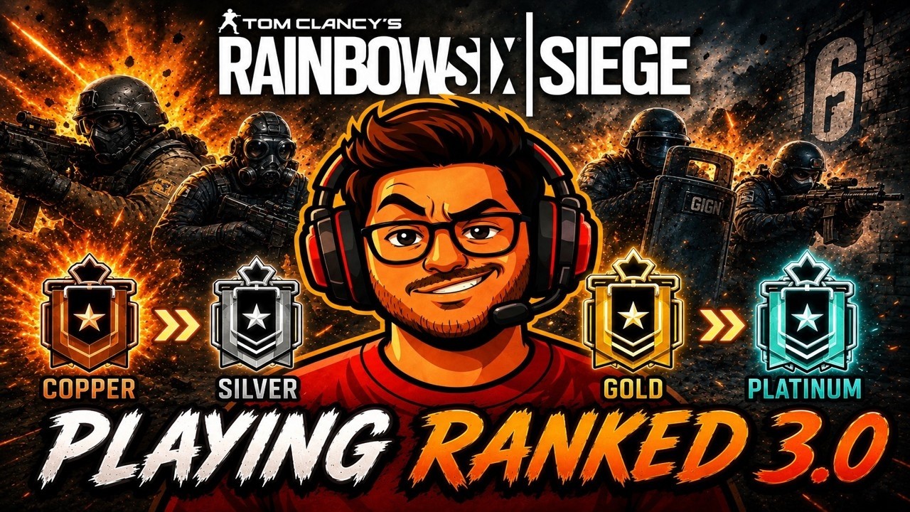 Playing RANKED 3.0 In Rainbow Six Siege! Live background