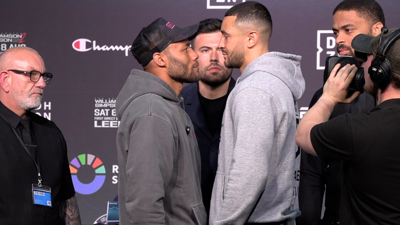 FACE OFF: Troy Williamson vs Callum Simpson 2• INTENSE HEAD-TO-HEAD in Manchester | DAZN Boxing