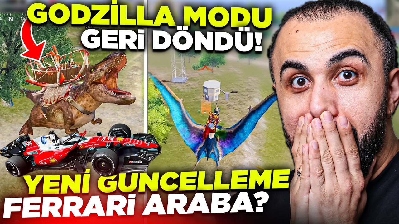 GODZİLLA T-REX MODU 3 YIL SONRA GERİ DÖNDÜ! YENİ GÜNCELLEME VE FERRARİ ARABA 😱 PUBG Mobile