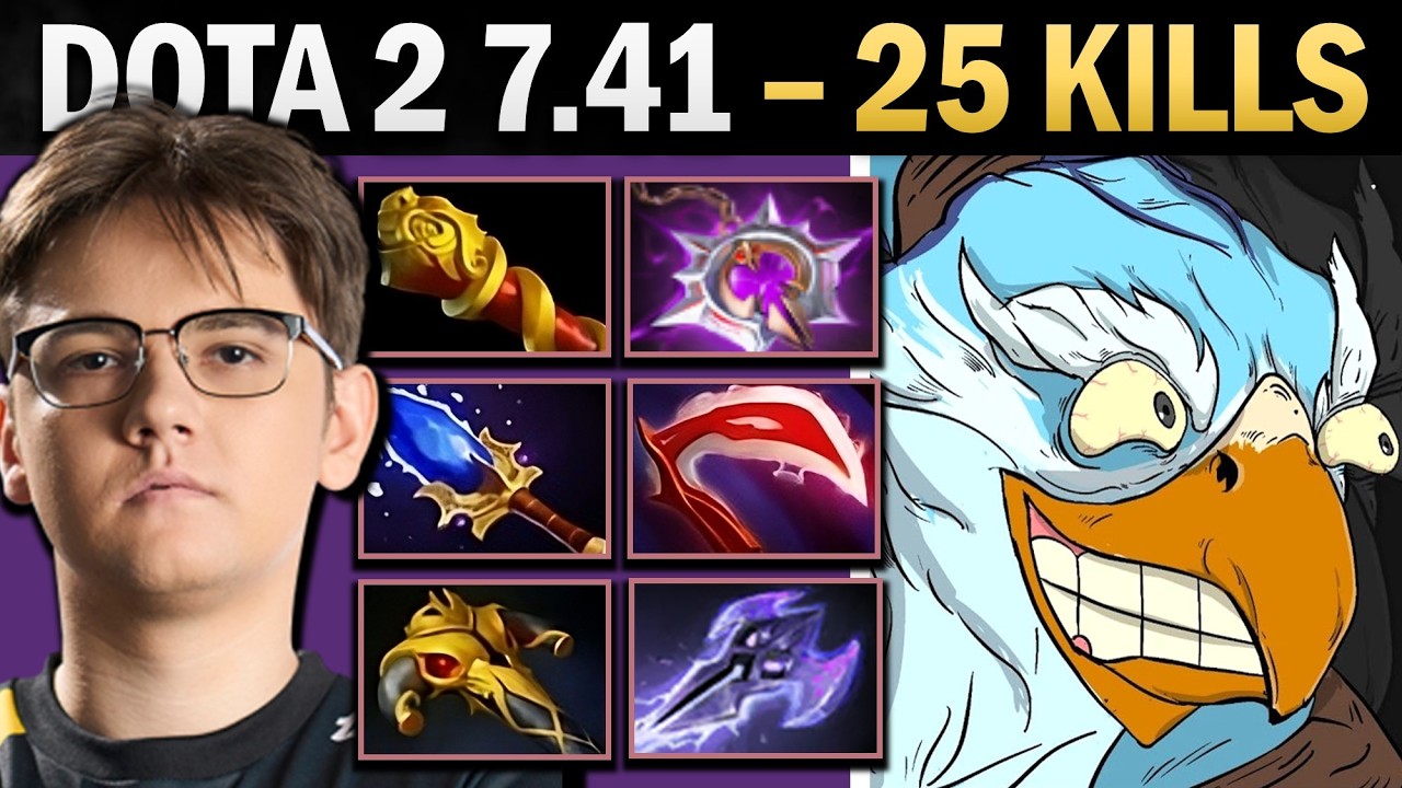 Kez Dota 2 7.41 with 25 Kills and Mage Slayer - Dota Gameplay