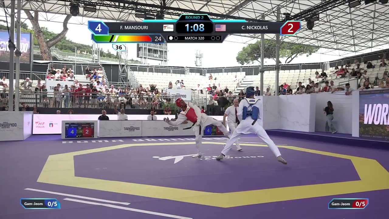 320 Round of 16 Men 80kg TRT F MANSOURI USA C NICKOLAS PGM