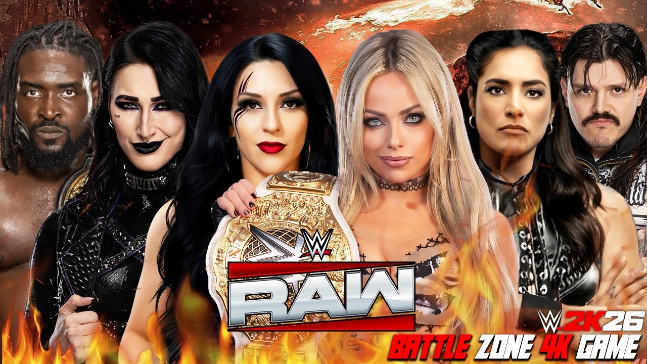 Liv Morgan, Raquel & Dominik vs Rhea, Stephanie & Oba Femi