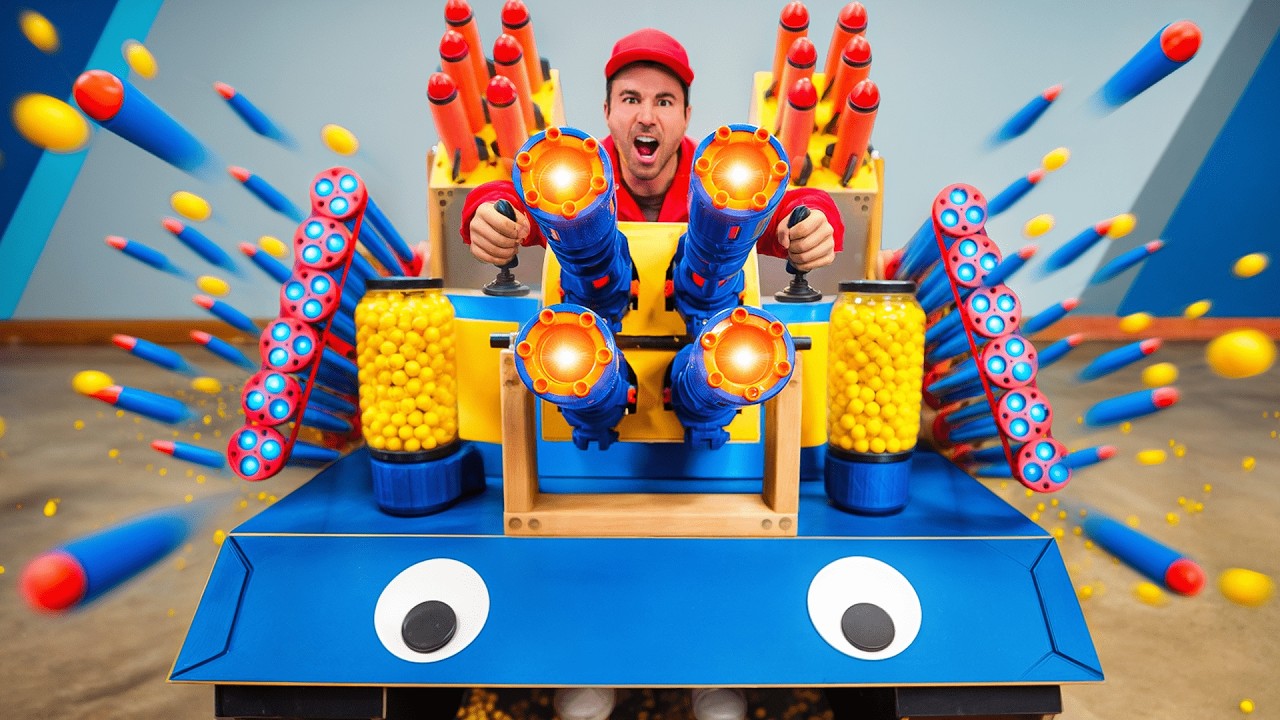 Ultimate Nerf Gun Battle w/ Zach King! background