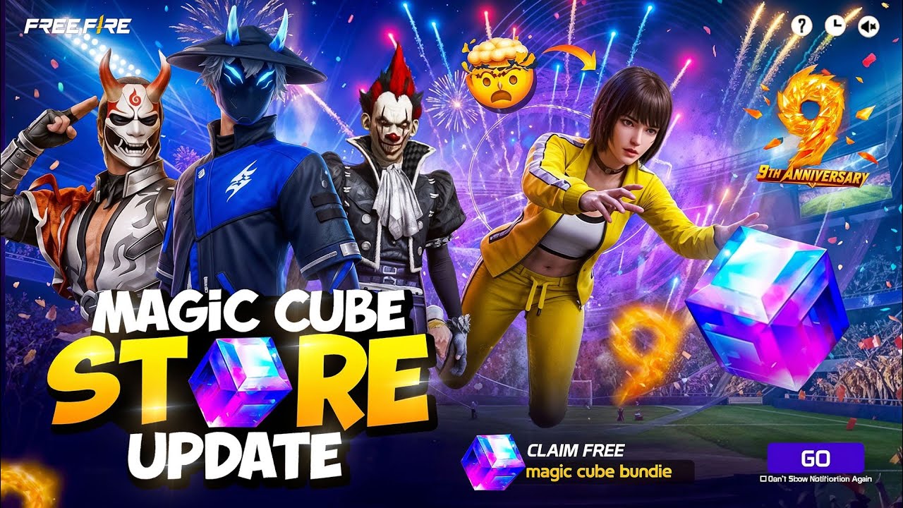 NEXT MAGIC CUBE🤩STORE UPDATE FREE FIRE || 9TH ANNIVERSARY EVENT FREE FIRE || FREE FIRE NEW EVENT