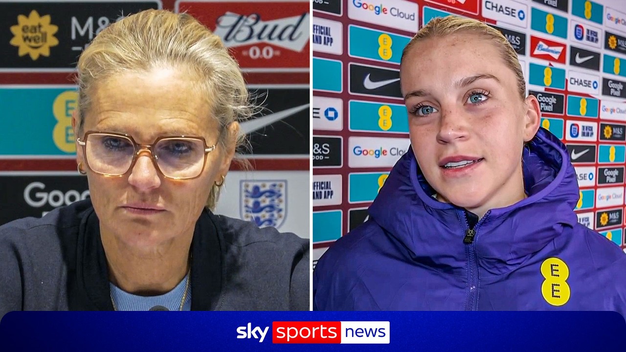 Sarina Wiegman and Alessia Russo react to England missing out on automatic World Cup qualification