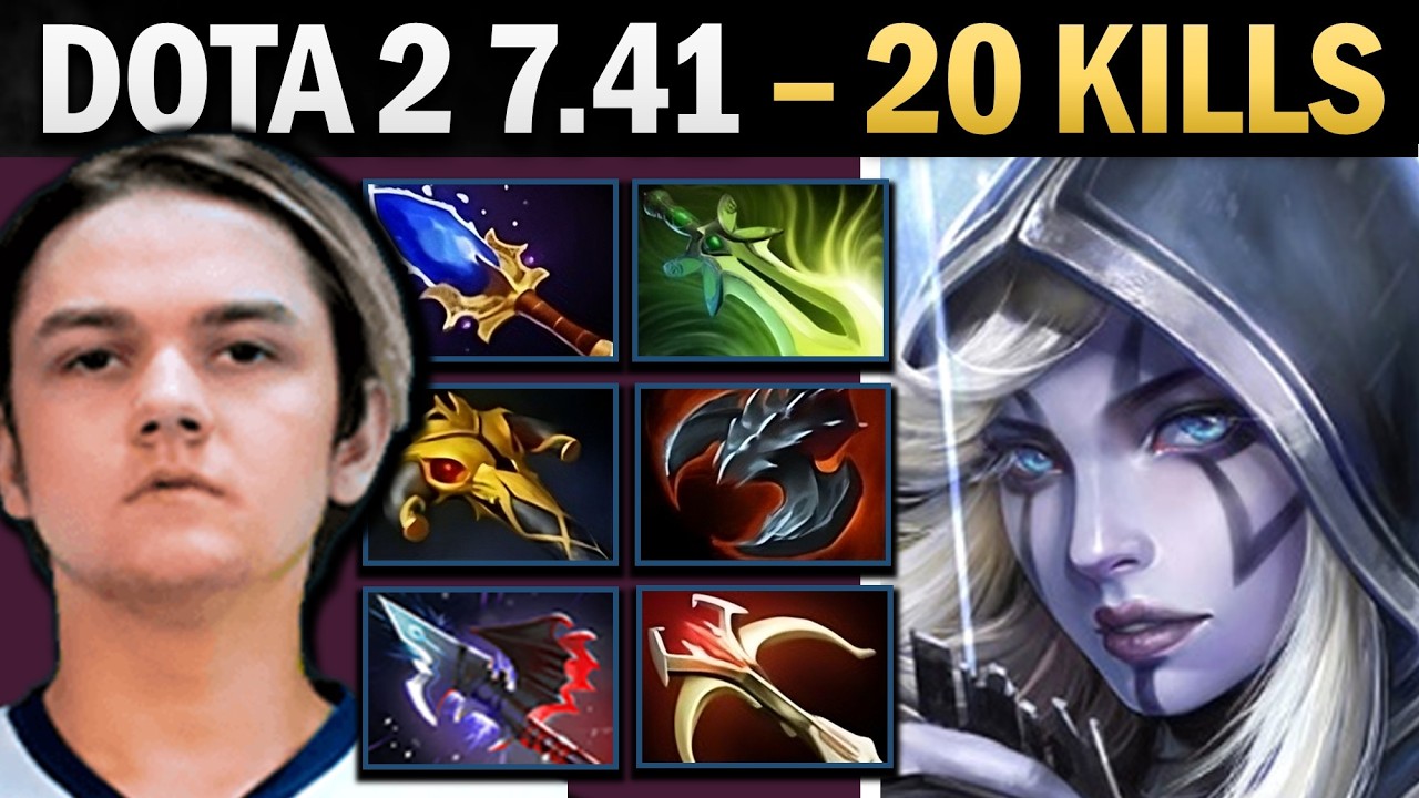 Drow Ranger Dota 2 7.41 with 20 Kills and Pike - Dota Gameplay