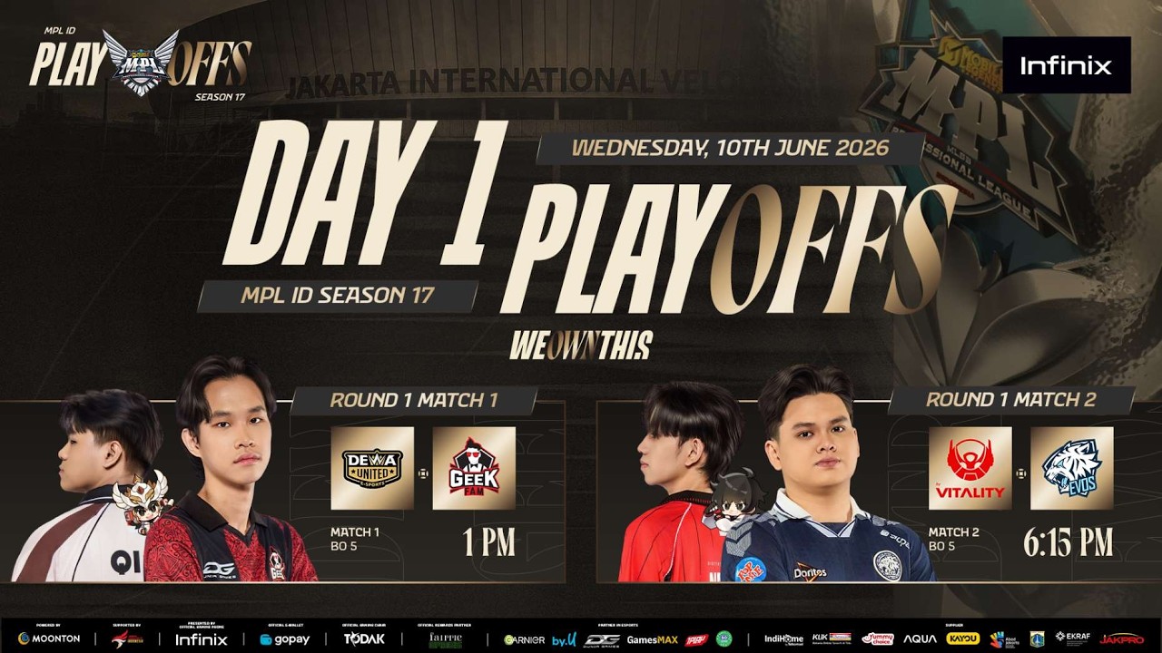 π΄ LIVE | MPL ID S17 | Playoffs Day 1 | English