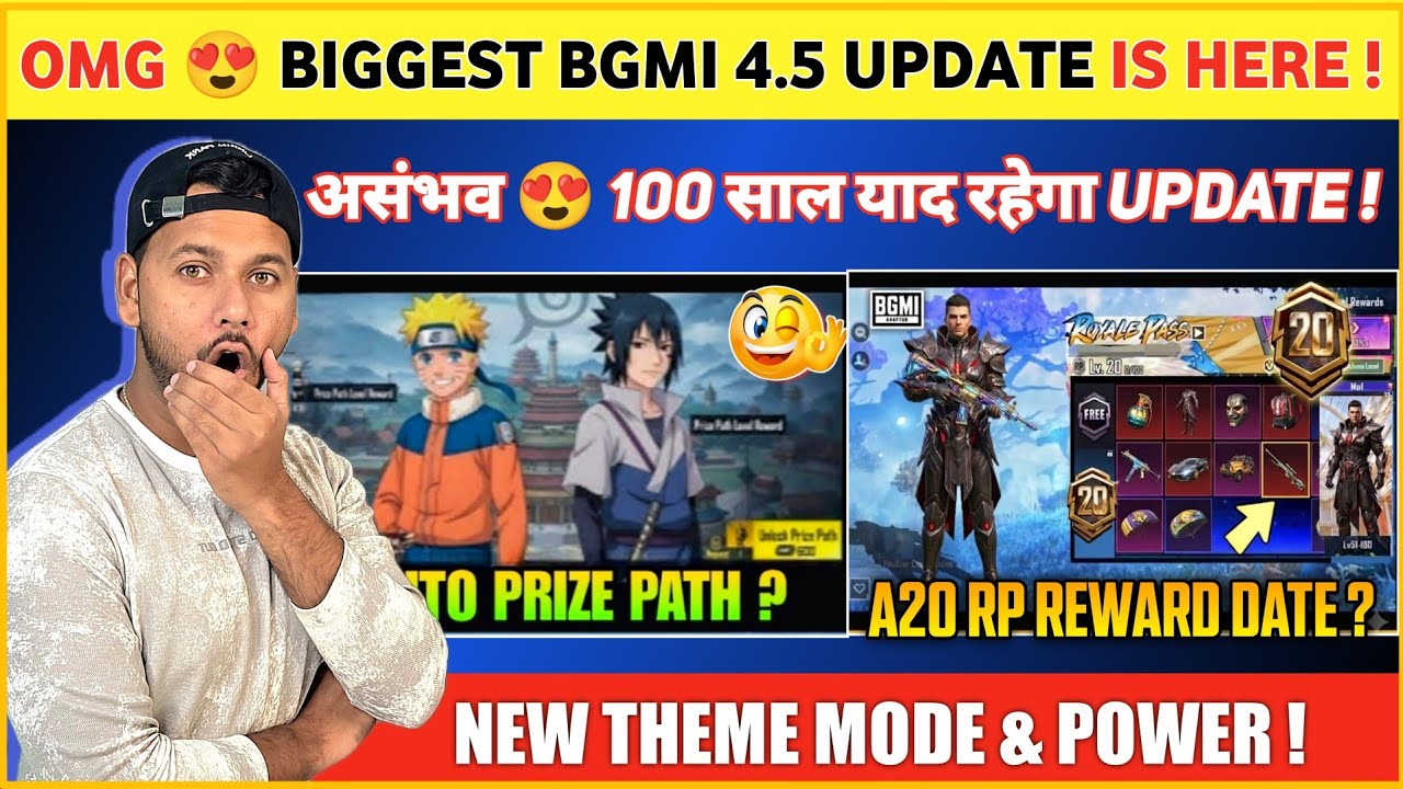 BIG UPDATE π Bgmi 4.5 Update | A20 Royal Pass ? | Next Prize Path in Bgmi | New Theme Mode