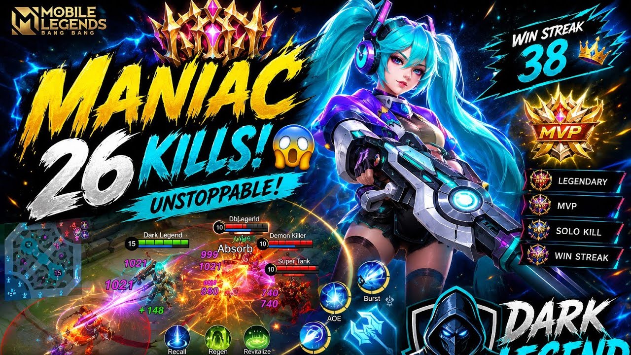 ๐ฅ 38 WIN STREAK ๐ฑ | 26 KILLS MVP GAMEPLAY | Mobile Legends Bang Bang