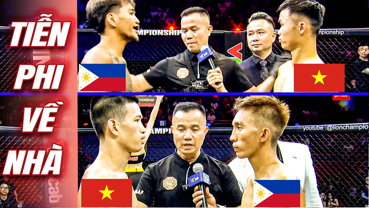 2 võ sĩ Việt Nam gặp 2 đối thủ Phi. Đối Việt Nam hát luôn bài TIỄN BẠN LÊN ĐƯỜNG với 2 cú knock out