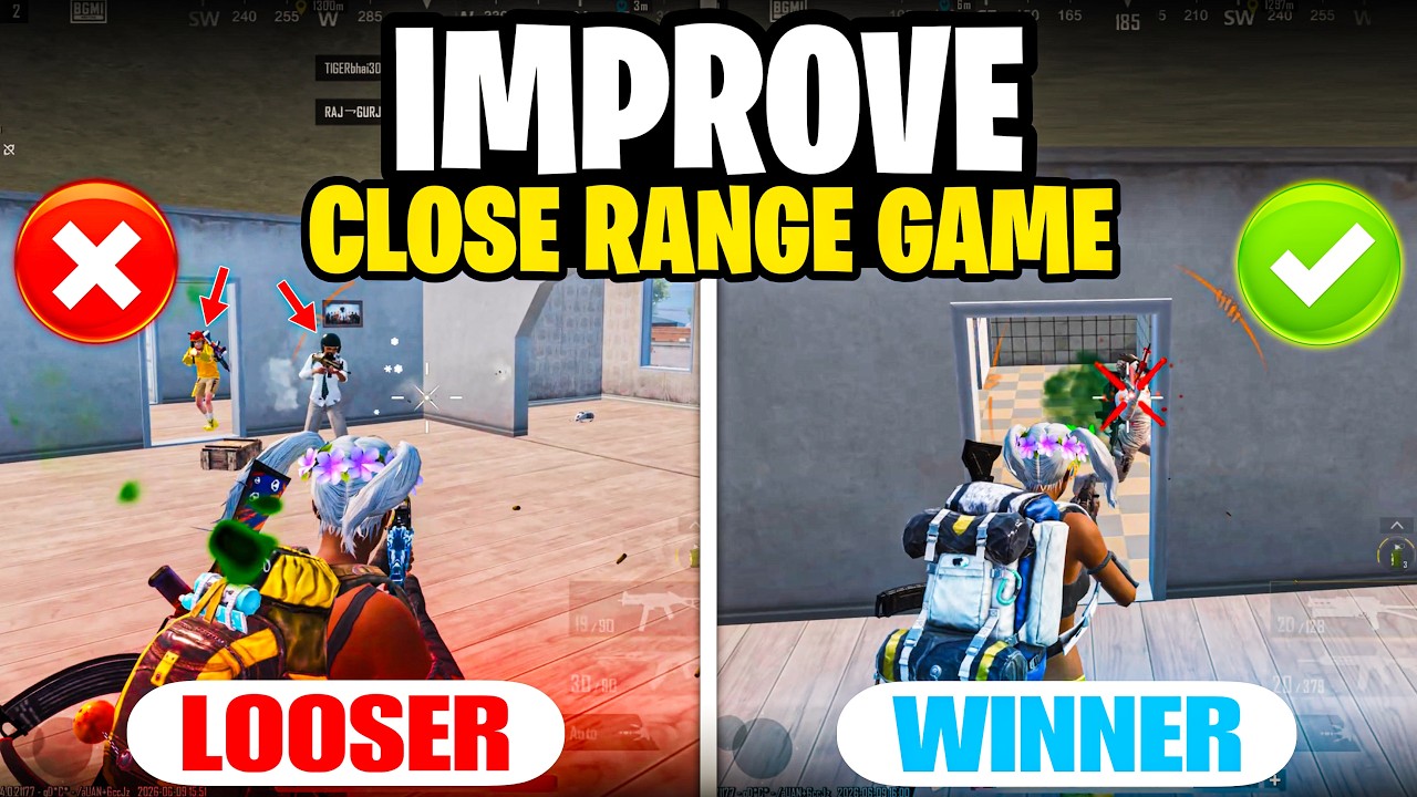 HOW TO IMPROVE CLOS RANGE IN BGMI🔥BEST CLOSE RANGE TIPS AND TRICKS IN PUBG MOBILE PLAYERS.