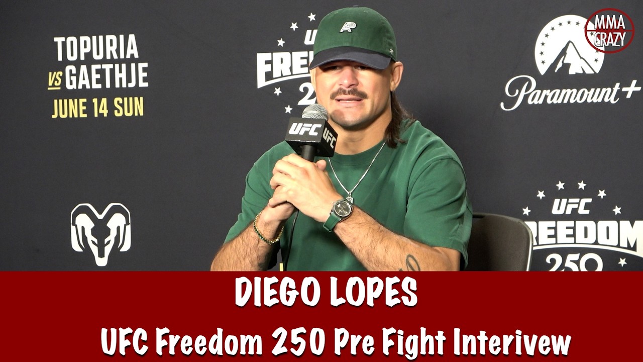 Diego Lopes SHUTS DOWN reporter over Charles Oliveira question at UFC Freedom 250