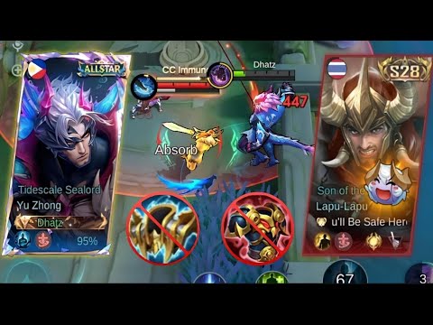YU ZHONG BEST LATE GAME BUILD AGAINST LAPU LAPU! (Must try) backdrop