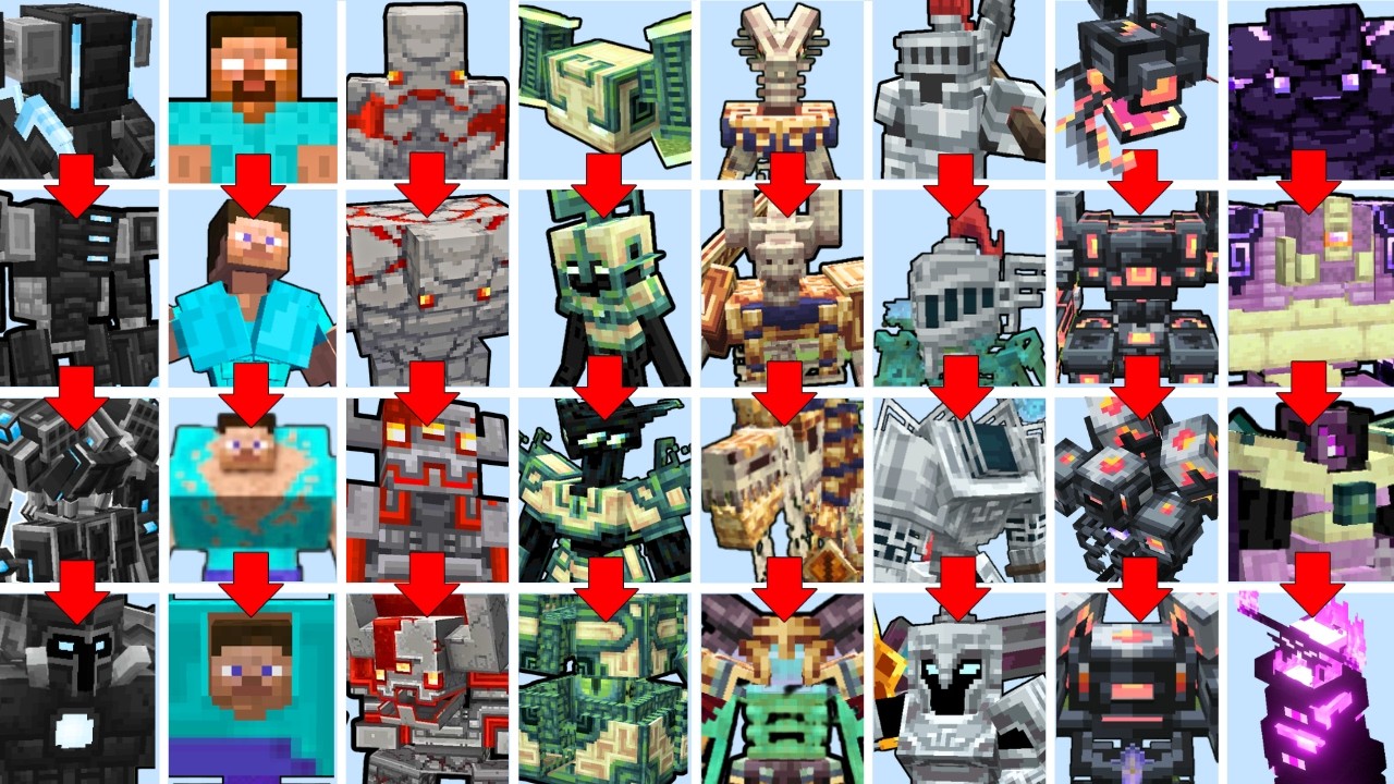 MINECRAFT BOSS TOURNAMENT BUT THE BOSS EVOLVES | Minecraft Mob Battle