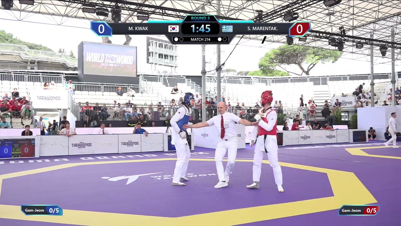 214 Round of 32 Women 67kg KOR M KWAK GRE S MARENTAK PGM