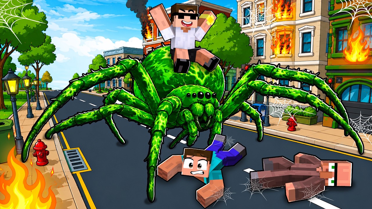 Adopting a Spider to Troll Friends in Roblox.. background