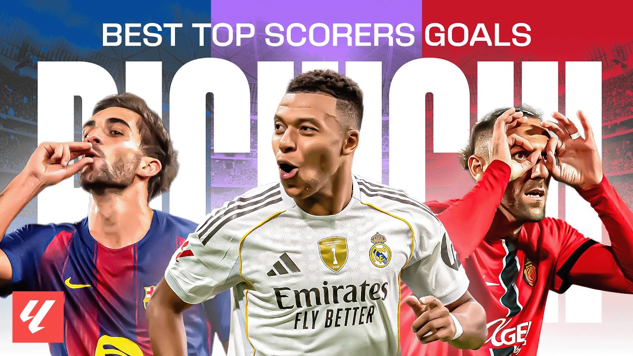 La carrera por ser el MĂXIMO GOLEADOR de LALIGA 2025/26đ✠background