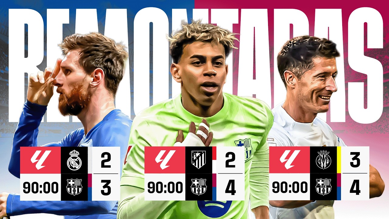 ¡REMONTADAS INOLVIDABLES del FC BARCELONA en LALIGA! 🔵🔴
