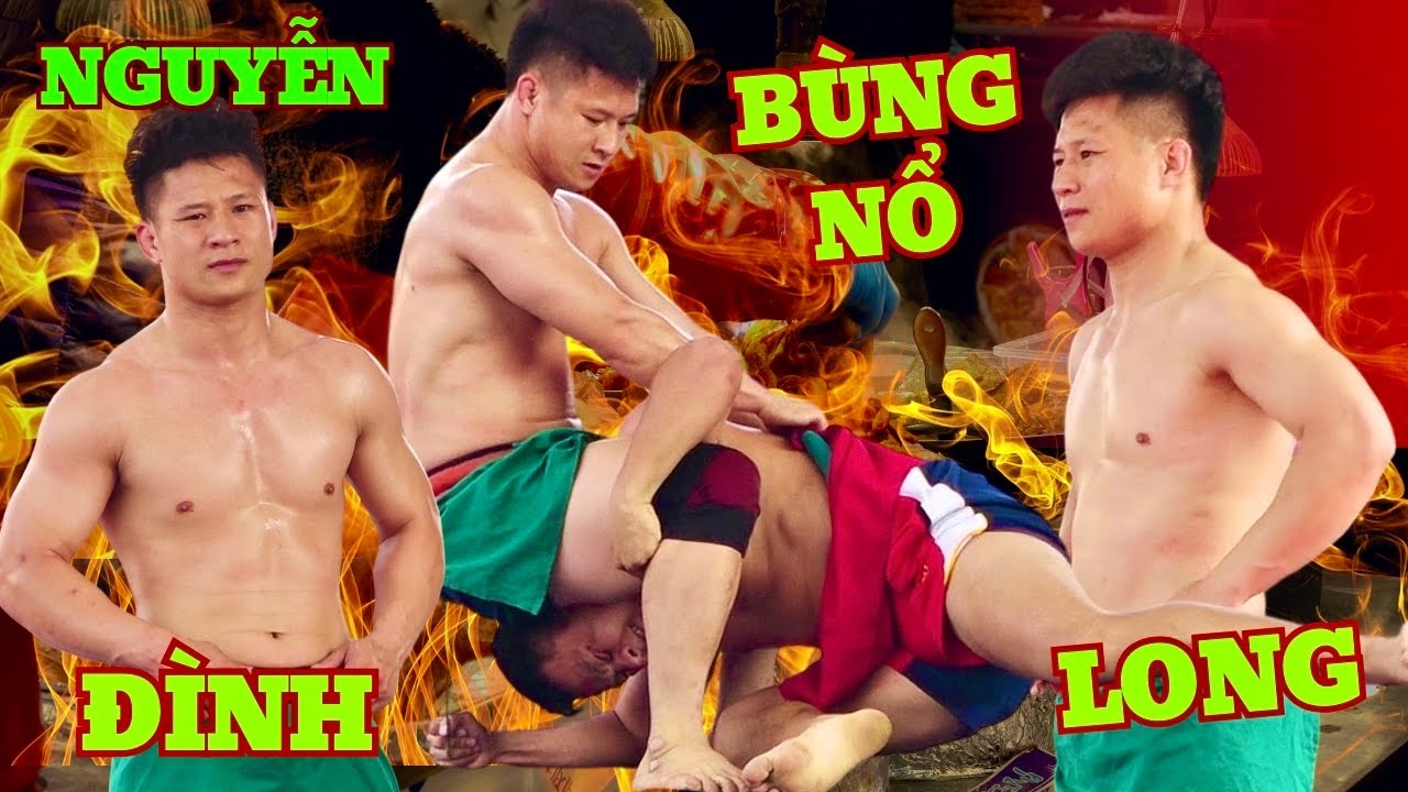 Mãn Nhãn với NGUYỄN ĐÌNH LONG giải nhất QuẬy Châu Phong,Vietnamese village festival Men's Wrestling.