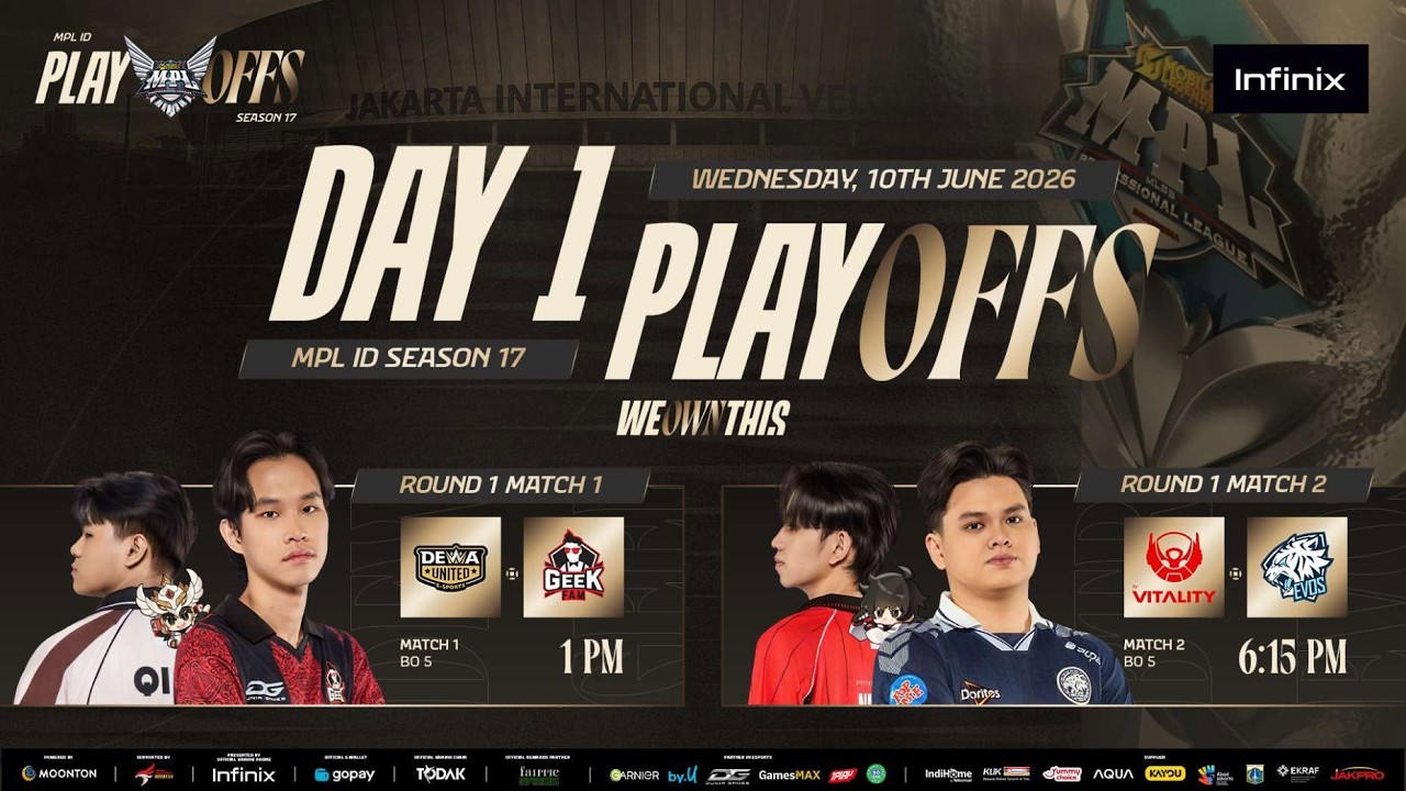 ЁЯФ┤ LIVE | MPL ID S17 Restreaming | Playoffs Day 1