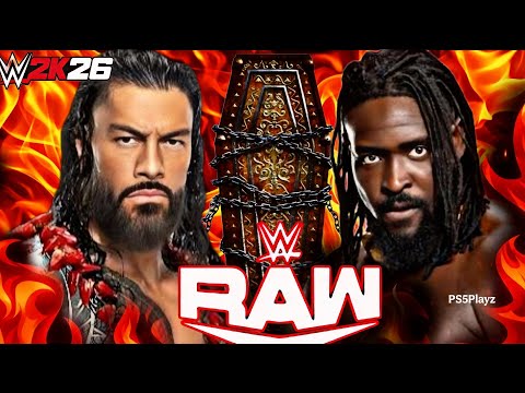 Roman Reigns vs Oba Femi Wwe Raw 08 June 2026 Casket WWE2K26 - PS5 4K Game Play #wwe2k26 #wwe