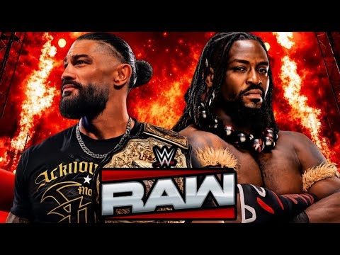 Roman Reigns(C) Vs Oba Femi WWE Raw June 10 2026 WWE2K26 Simulation - FULL MATCH