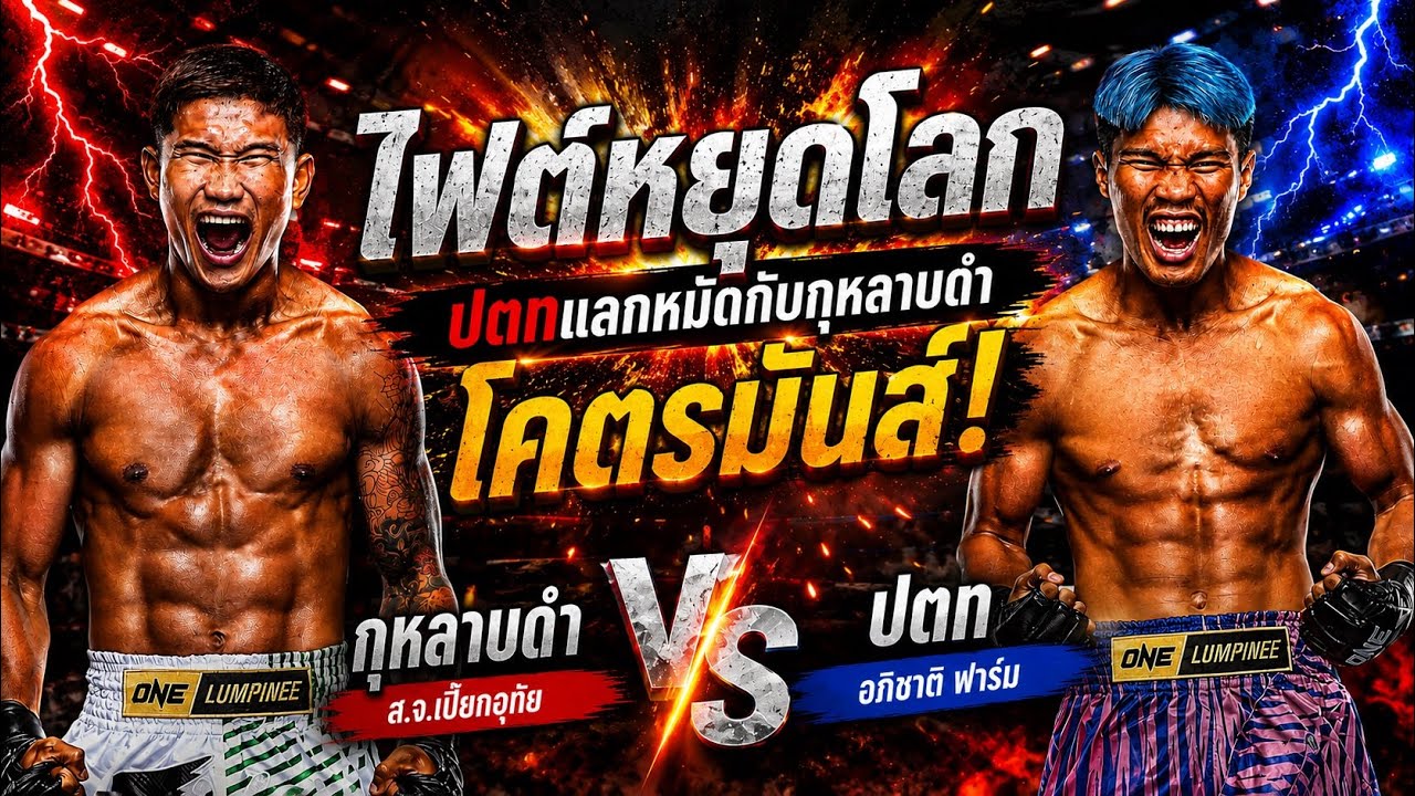 ไฟต์หยุดโลก ปตทแลกหมัดกับกุหลาบดำ โคตรมันส์ ปตท อภิชาติ ฟาร์ม vs กุหลาบดํา ส.จ.เปี๊ยกอุทัย