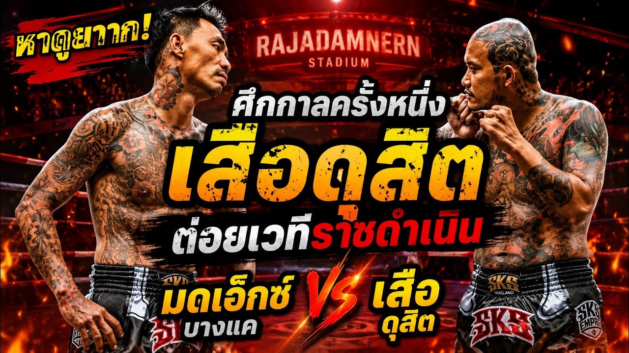 หาดูยาก! ศึกกาลครั้งหนึ่ง เสือดุสิตต่อยเวทีราชดำเนิน มดเอ็กซ์ บางแค vs เสือ ดุสิต
