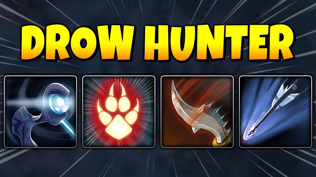 DOTA 2 ABILITY DRAFT - DROW HUNTER Marksmanship + Jinada + Feral Impulse background