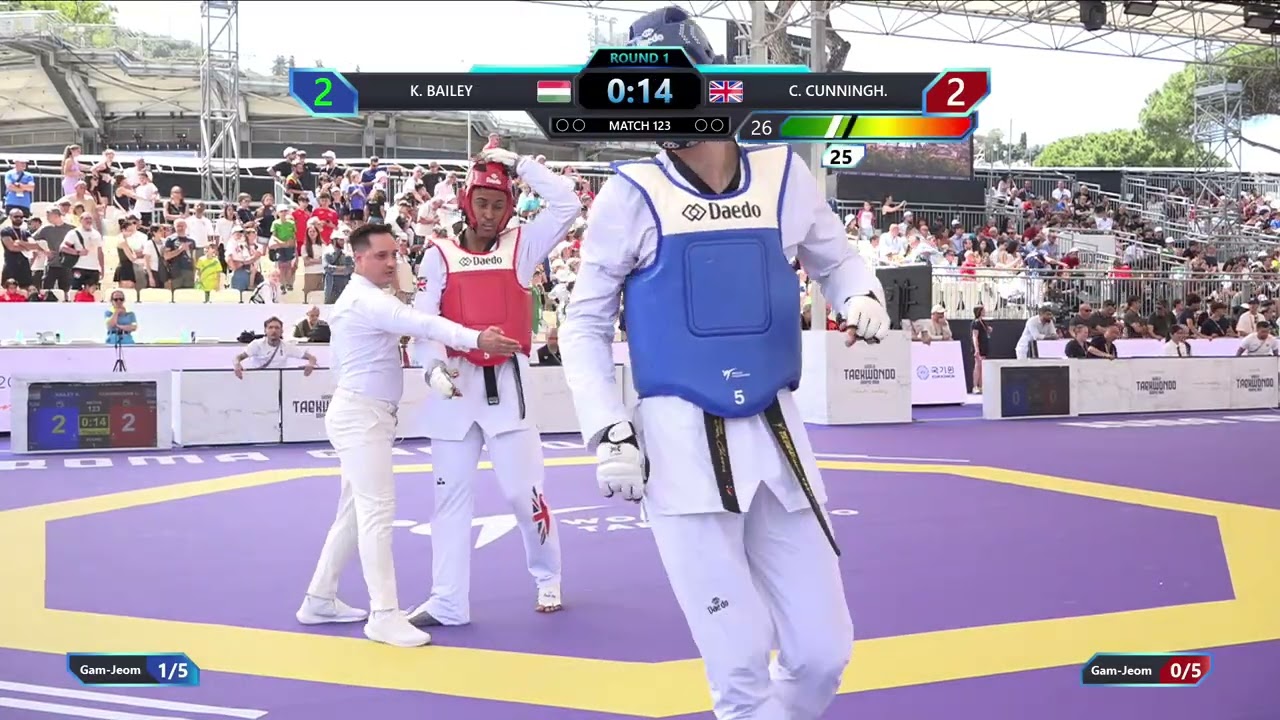 123 Round of 16 Men +80kg HUN K BAILEY GBR C CUNNINGH PGM