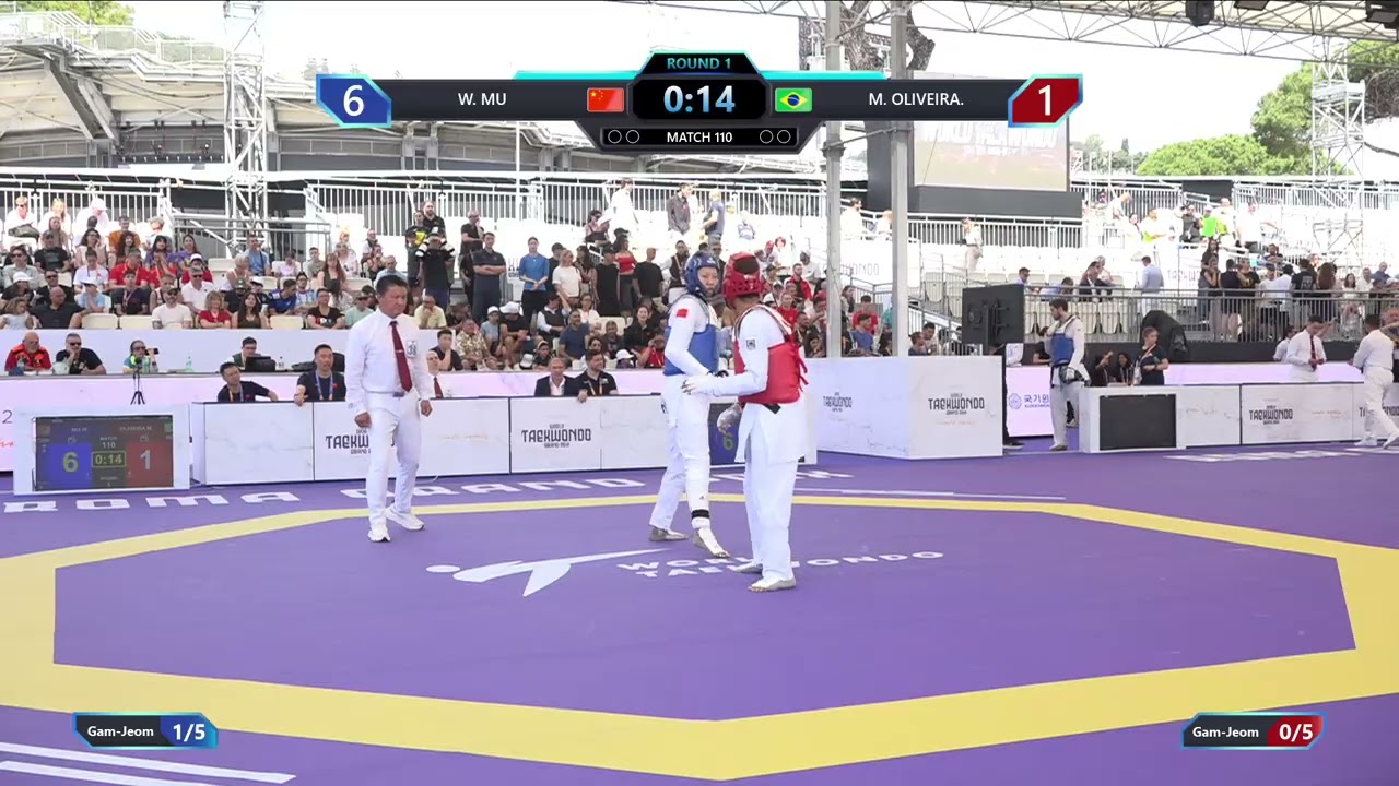 110 Round of 32 Women +67kg CHN W MU BRA M OLIVEIRA PGM