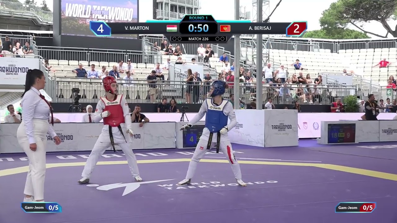 226 Quarterfinals Women 67kg HUN V MARTON MNE A BERISAJ PGM