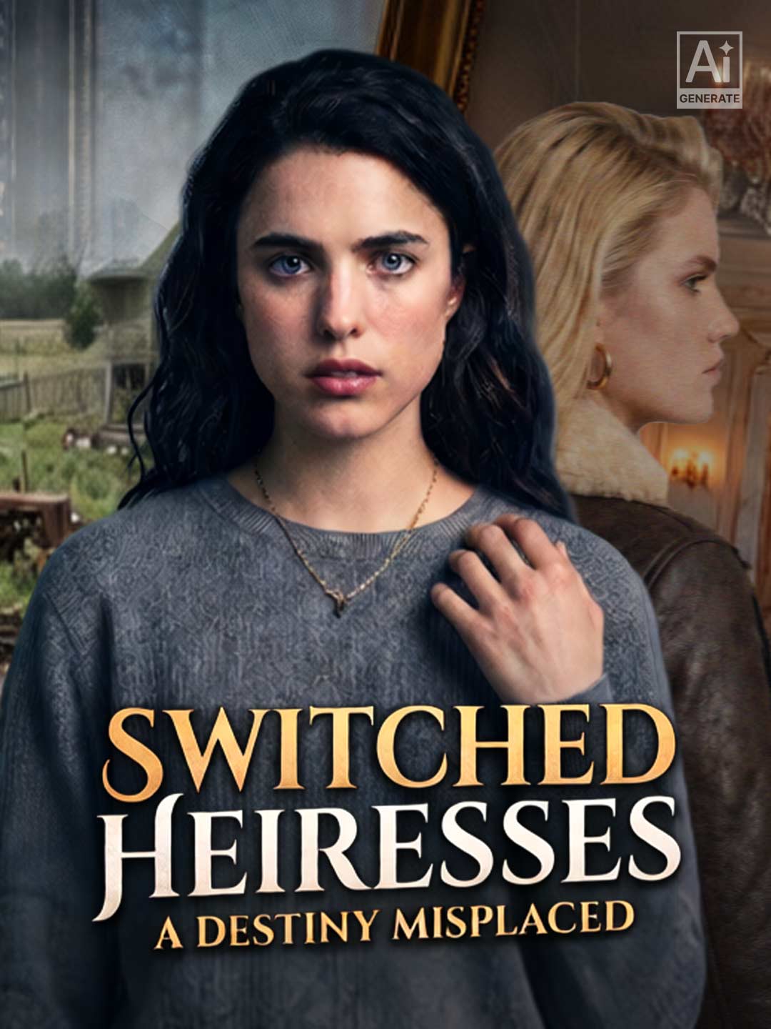 Switched Heiresses- A Destiny Misplaced poster - similar to El padre de mi hijo es mi jefe