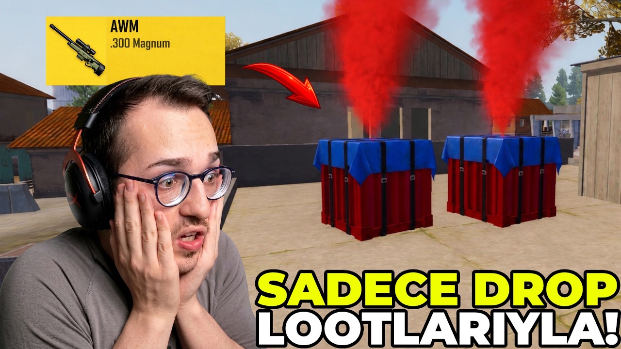 SADECE DROP LOOTLARIYLA! (9 DROP AÇTIM) PUBG MOBILE