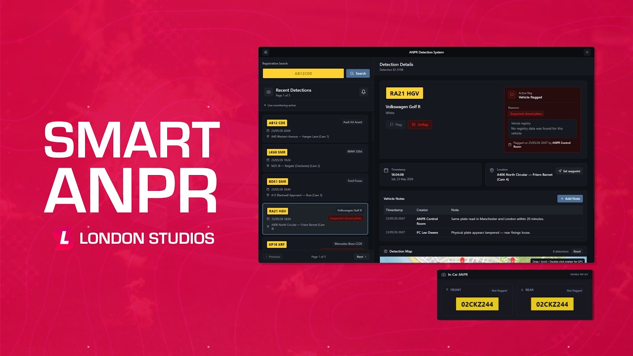 Smart ANPR - Advanced Plate Recognition System for FiveM Police Servers