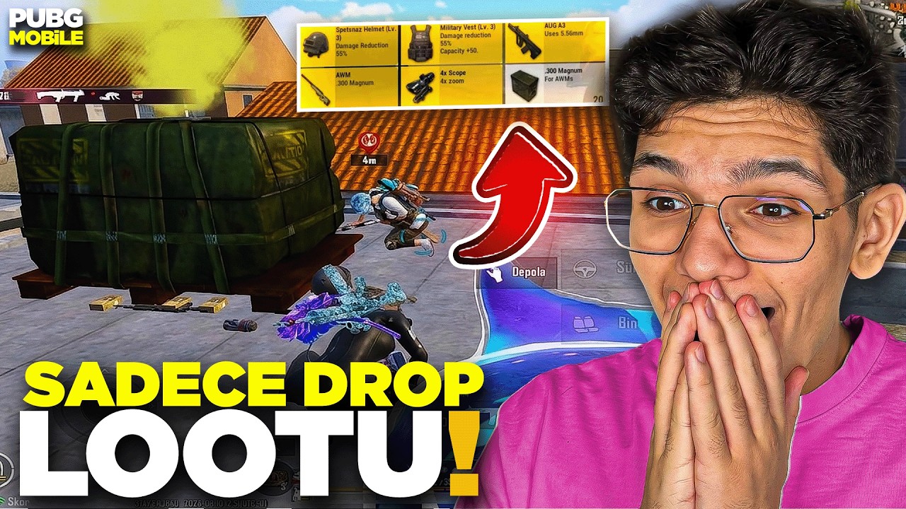 SADECE DROP LOOTU İLE KAZANMA CHALLENGE! ÇOK ZOR - PUBG MOBİLE
