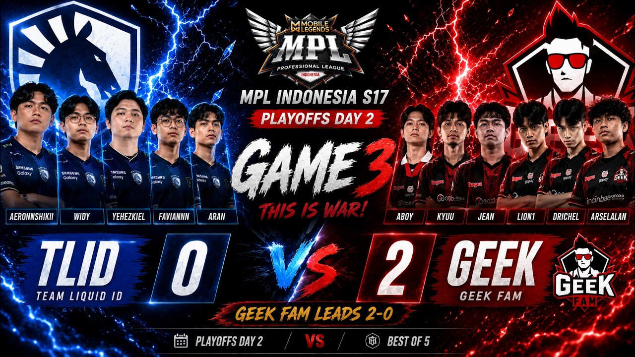 🔥 TLID STRIKES BACK! TLID vs GEEK FAM GAME 3 HIGHLIGHTS | MPL ID S17 PLAYOFFS DAY 2 🔥