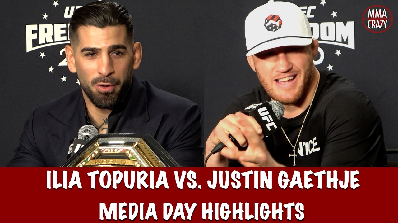 UFC Freedom 250: Ilia Topuria & Justin Gaethje Media Day Highlights