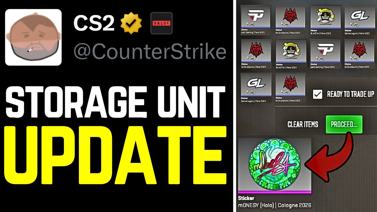 Valve's NEW Update on Storage Units is SUSPICIOUS... (Sticker Trade Ups?) backdrop