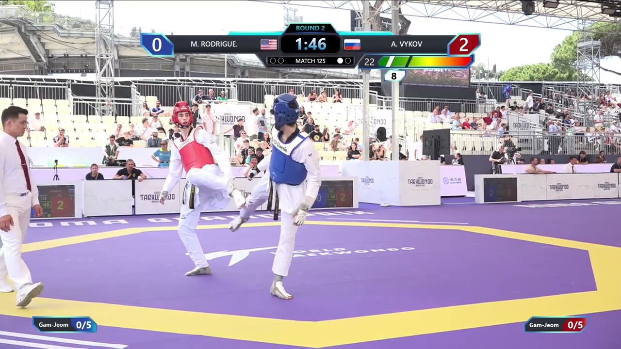 125 Quarterfinals Men 68kg USA M RODRIGUE RUS A VYKOV PGM background