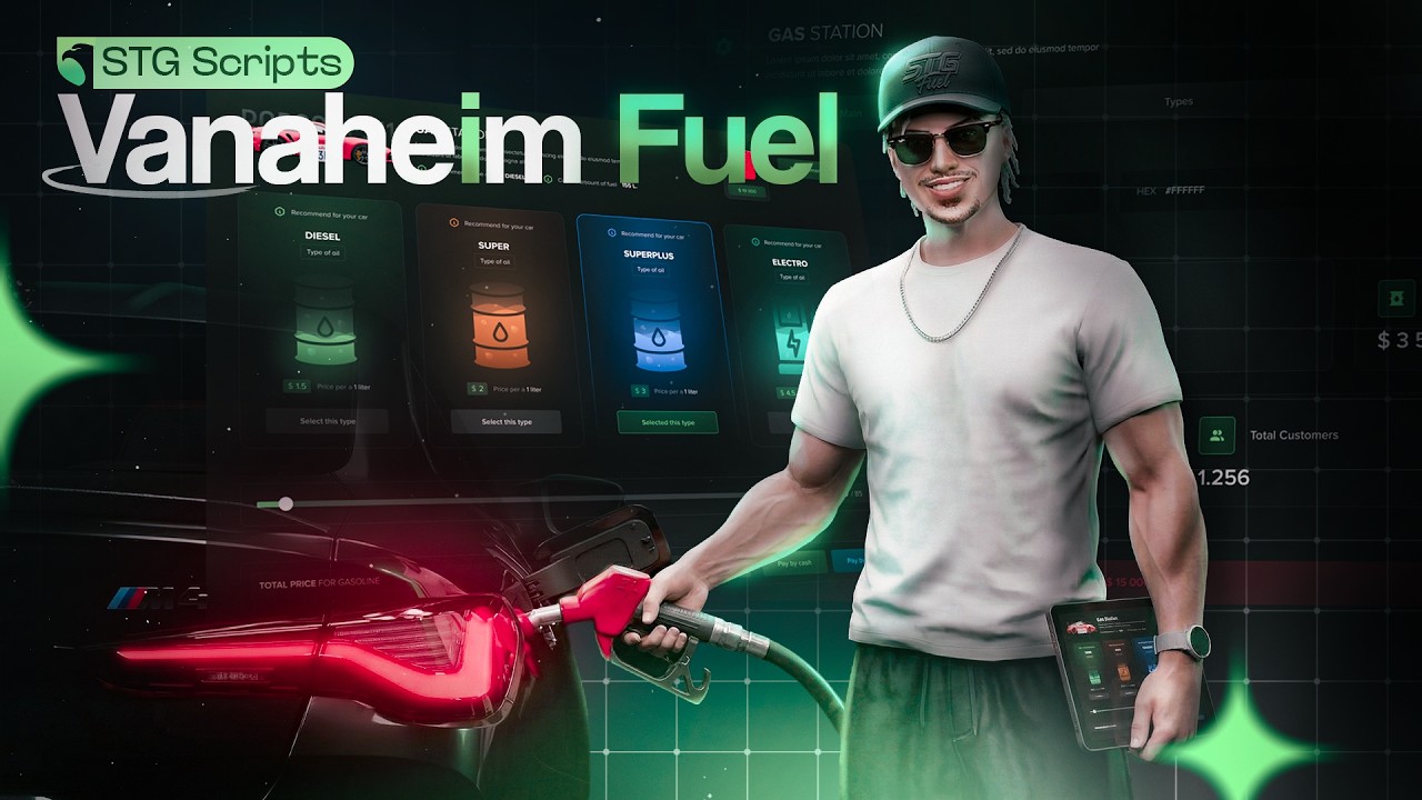 FiveM Fuel Script — Gas Station System | Ownership, NPC Workers & Delivery | ESX, QBCore, QBX backdrop
