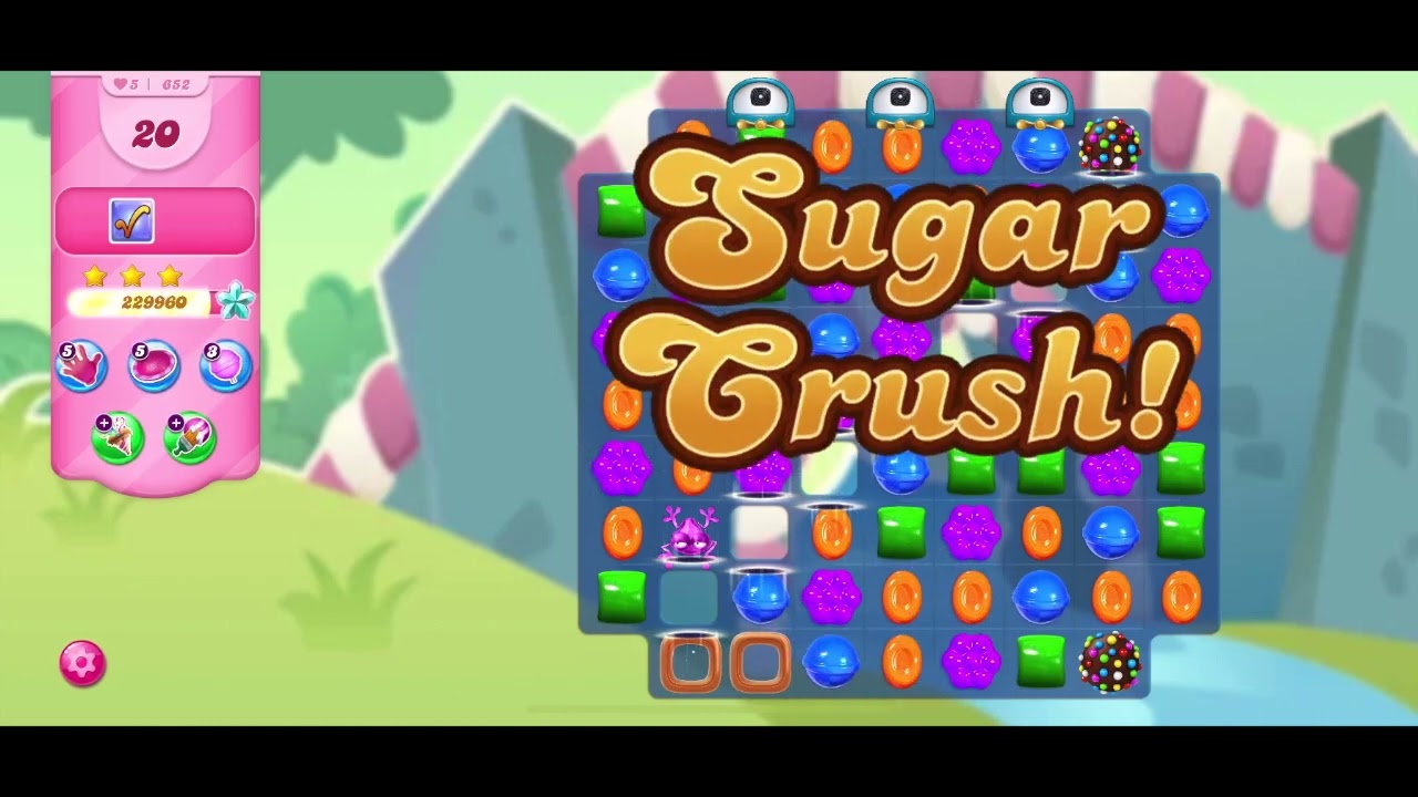 Candy Crush Saga Level 652 | MASTERY ON FIRST TRY! | SUGAR CRUSH! | ASMR 🍭🦄