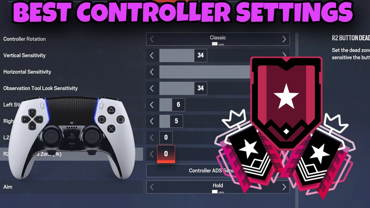 THE BEST SETTINGS TO GET CHAMPION WITH CONTROLLER On Ranked 3.0 Rainbow Six Siege PS5/XBOX