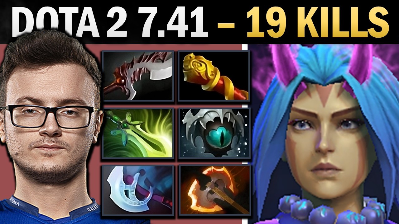 Anti-Mage Dota 2 7.41 with Skadi and MKB - Dota Gameplay
