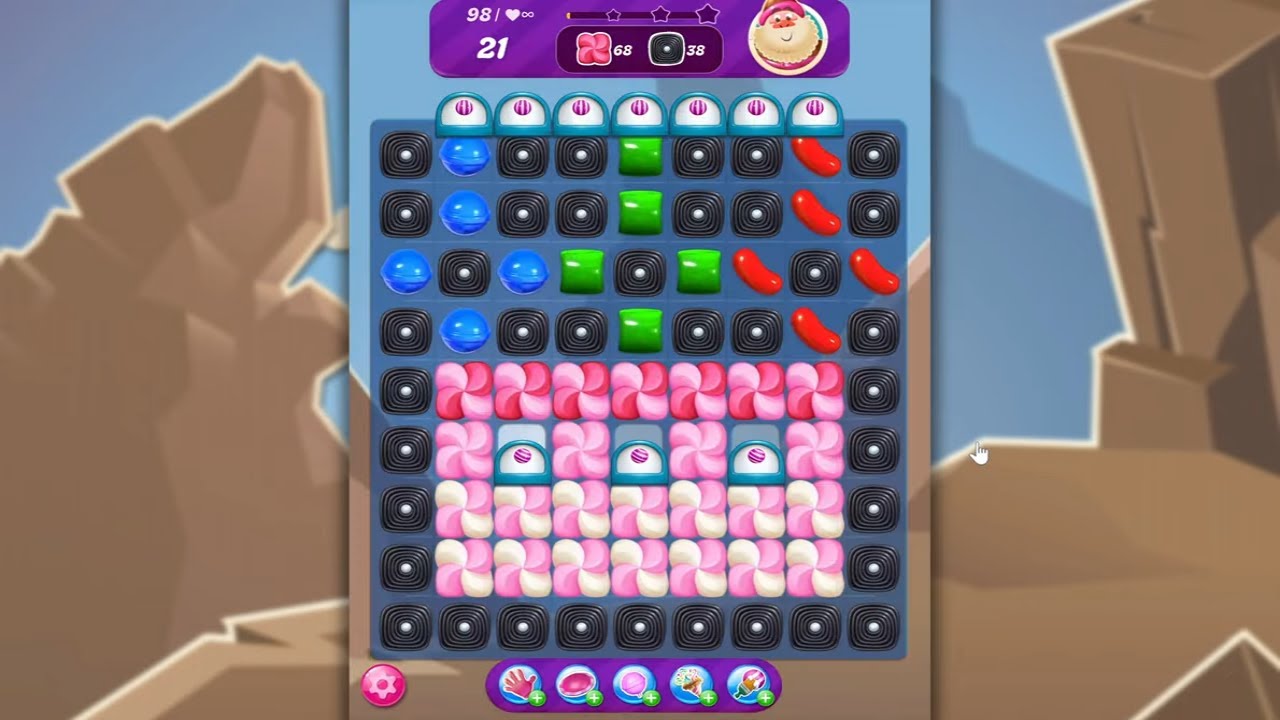 Candy Crush Saga LEVEL 98 NO BOOSTERS (new version)🐟☑️