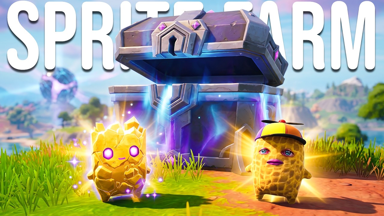 Fortnite - Best RELIC CHEST FARM to Find RARE SPRITES FAST! (Tutorial) background