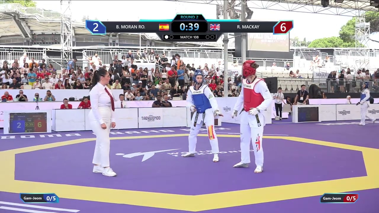 108 Round of 32 Women +67kg ESP B MORAN RO GBR R MACKAY PGM