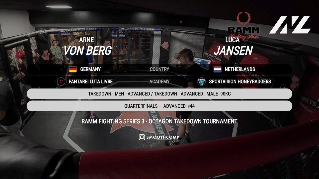 Arne von Berg vs. Luca Jansen | Advanced -90kg Quarterfinal | RAMM TAKEDOWN TOURNAMENT