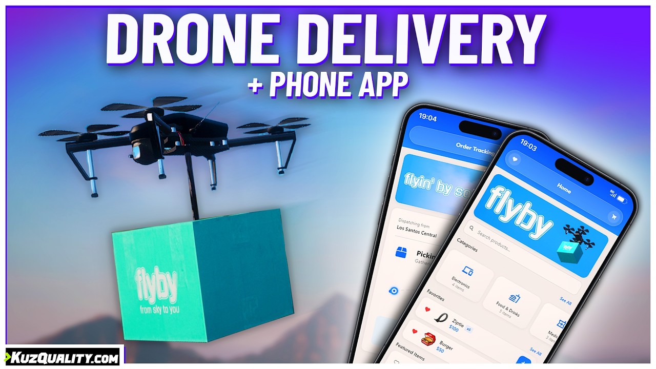 FiveM Script | Drone Deliveries + Phone App | KuzQuality