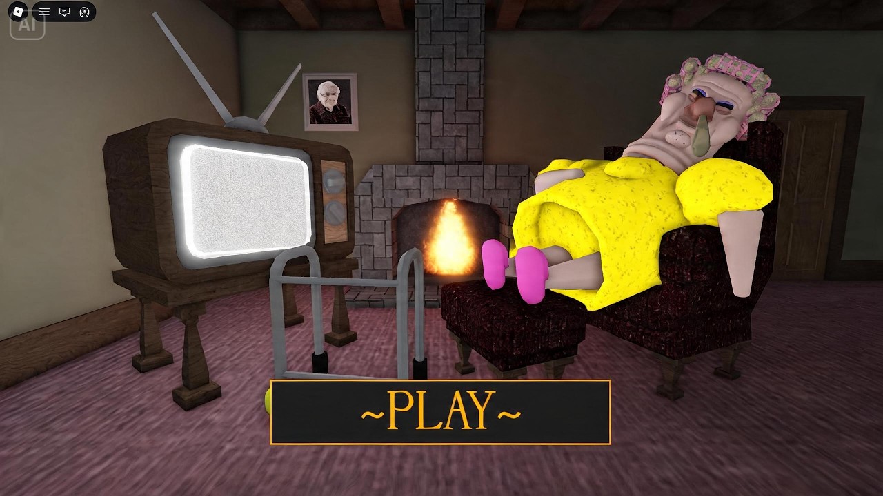 GRUMPY GRAN! SCARY OBBY roblox Gameplay Walkthrough No Death 4K